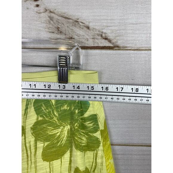 Fresh Produce Skirt Sz M Yellow Floral Ombre Maxi Pull On Beach Cruise USA Made - Picture 4 of 8